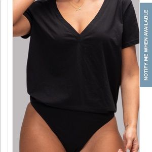 Black t-shirt bodysuit
